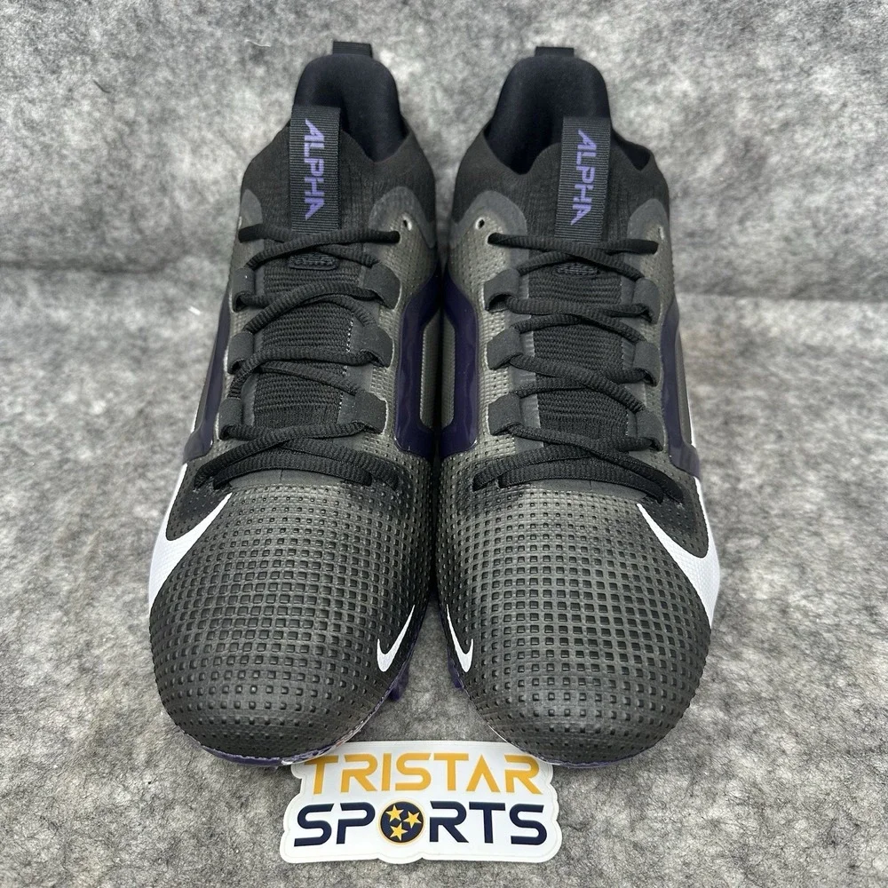 Nike Alpha Menace 4 Elite Football Cleats Mens Size 12 Black Purple FZ7701-005